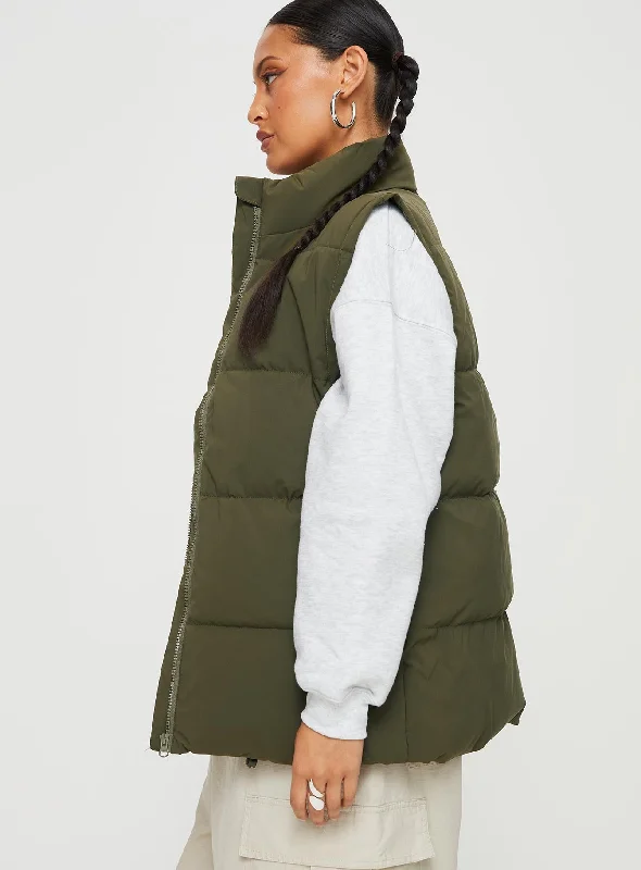 Edison Puffer Vest Olive