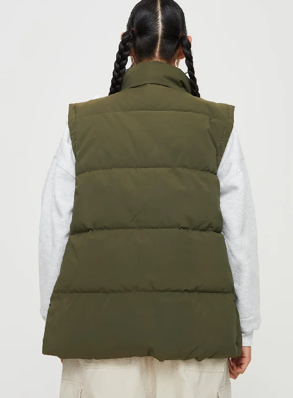 Edison Puffer Vest Olive