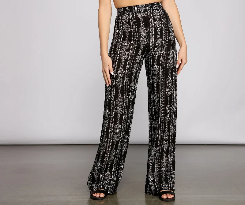 Effortless Beauty Boho Wide-Leg Pants