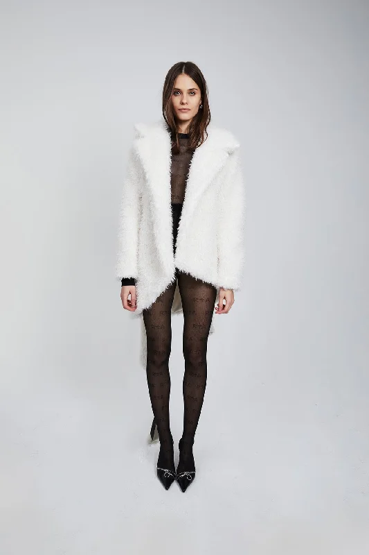 ELOISE PLUSH JACKET | WHITE