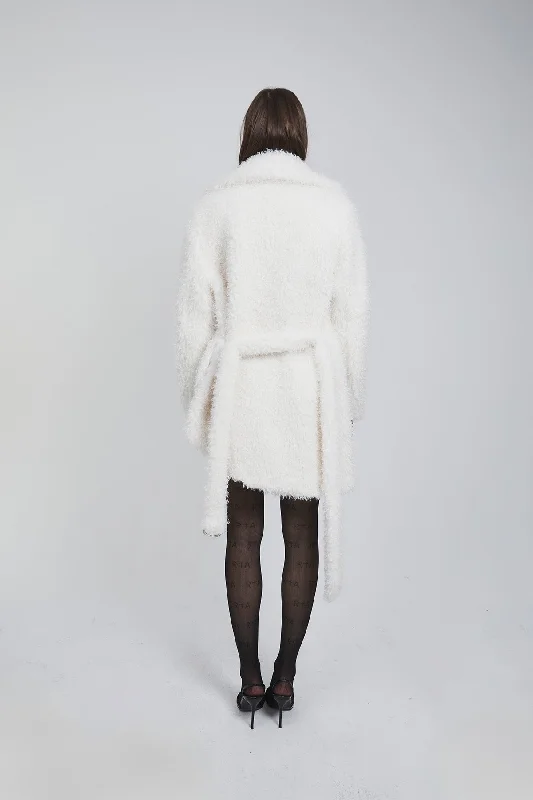 ELOISE PLUSH JACKET | WHITE