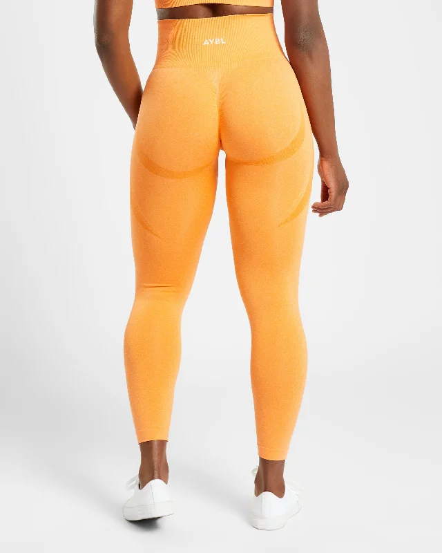 Empower Seamless Leggings - Orange Marl