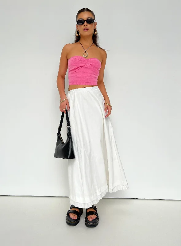 Empress Of Love Maxi Skirt White