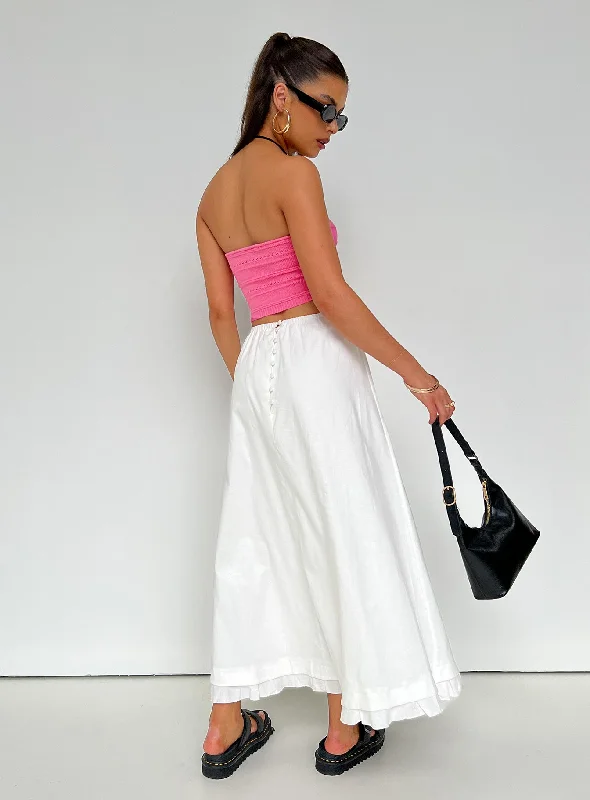 Empress Of Love Maxi Skirt White