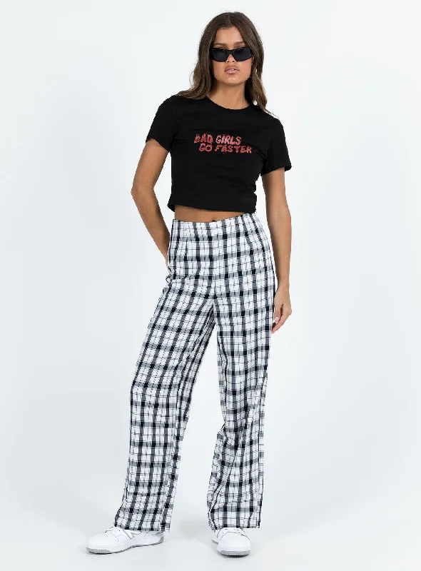 Euros Pants Black/White