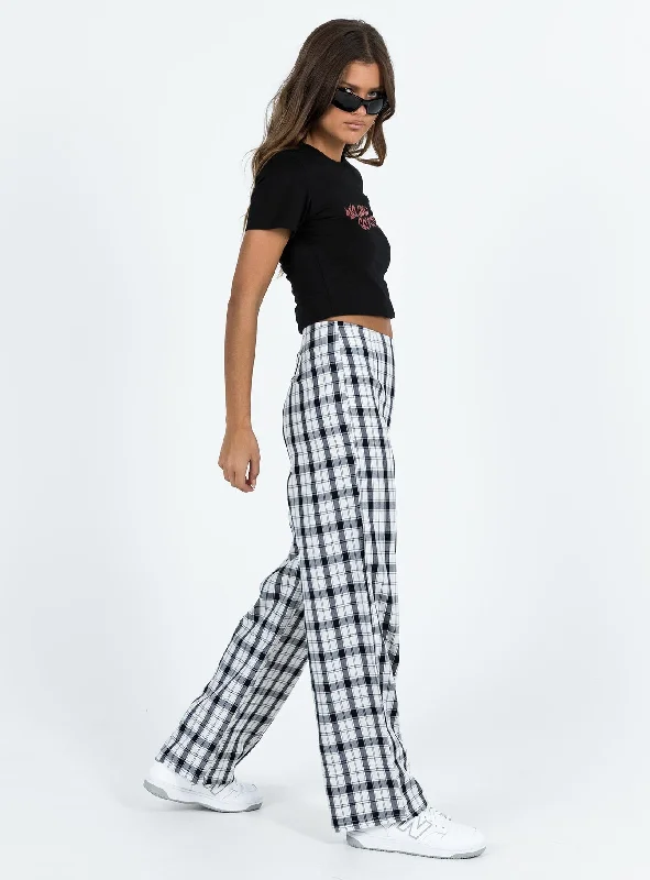 Euros Pants Black/White