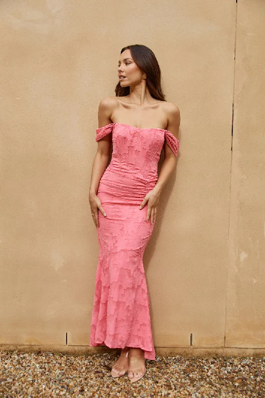 Evening Primrose Midi Dress Pink