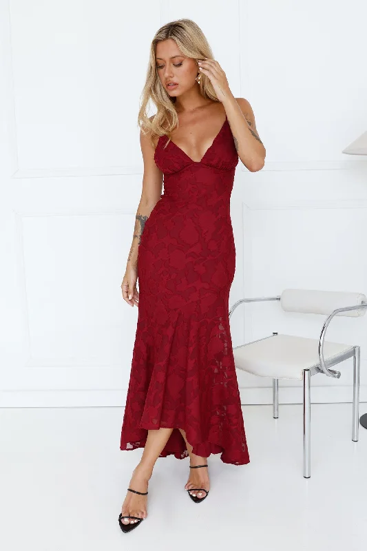 Events Countryside Maxi Dress Wine