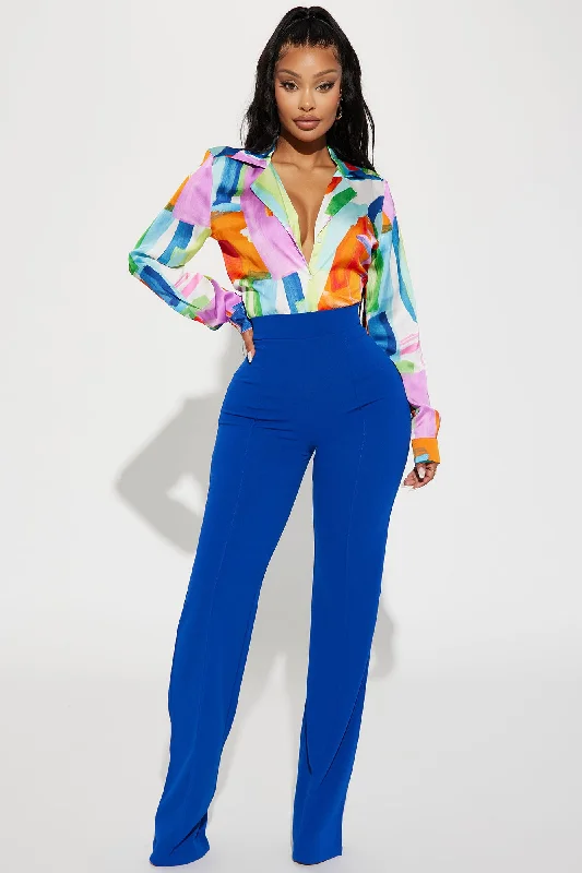 Flashbacks To Reality Satin Shirt - Multi Color