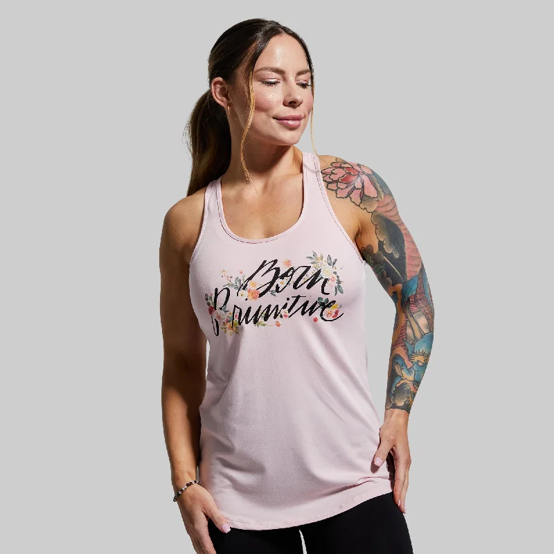 Floral Calligraphy Staple Tank (Cherry Blossom)