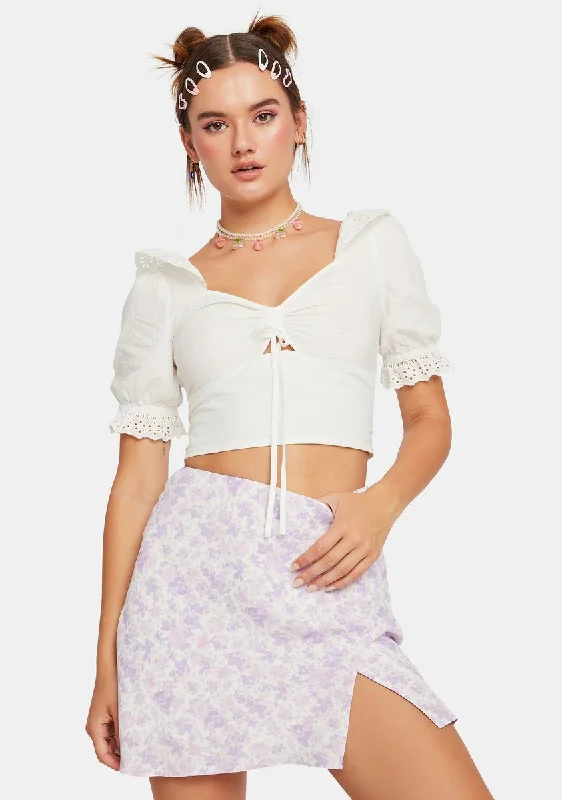 Floral Dates Mini Skirt