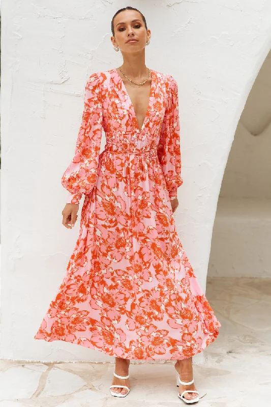 Florally World Midi Dress Floral