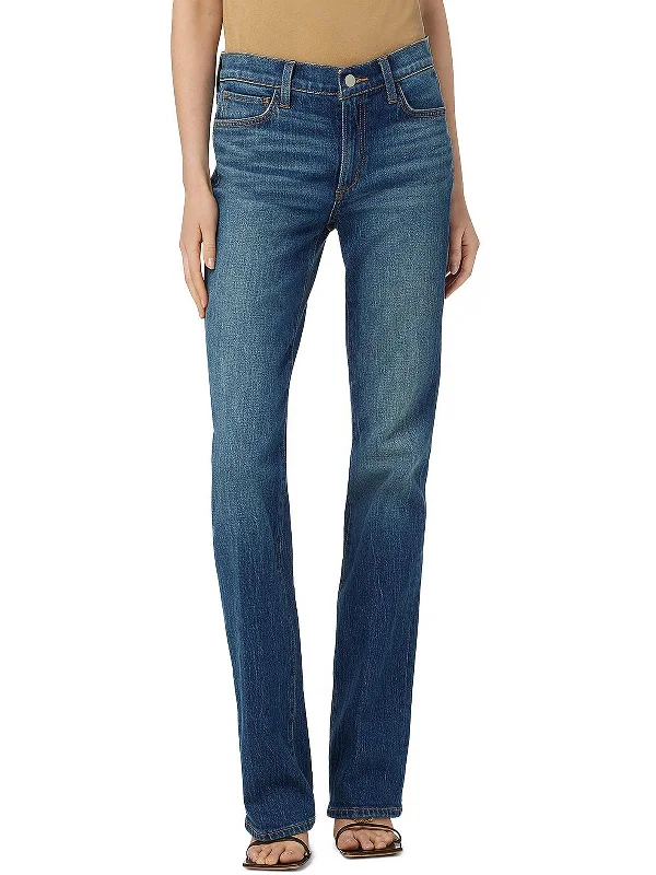 Frankie Womens Mid-Rise Stretch Bootcut Jeans