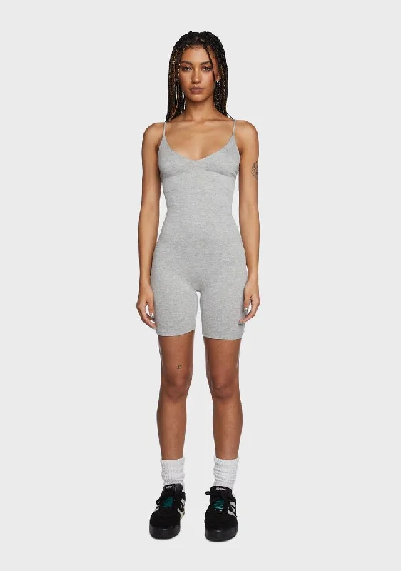 Grey Met With Resistance Playsuit Romper