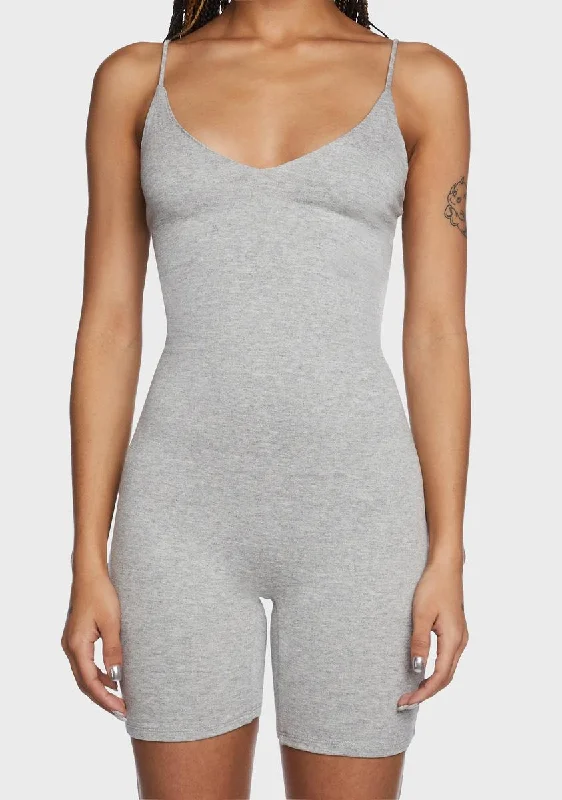 Grey Met With Resistance Playsuit Romper