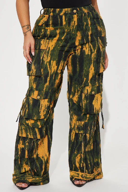 In Her Mind Cargo Pant - Yellow/combo