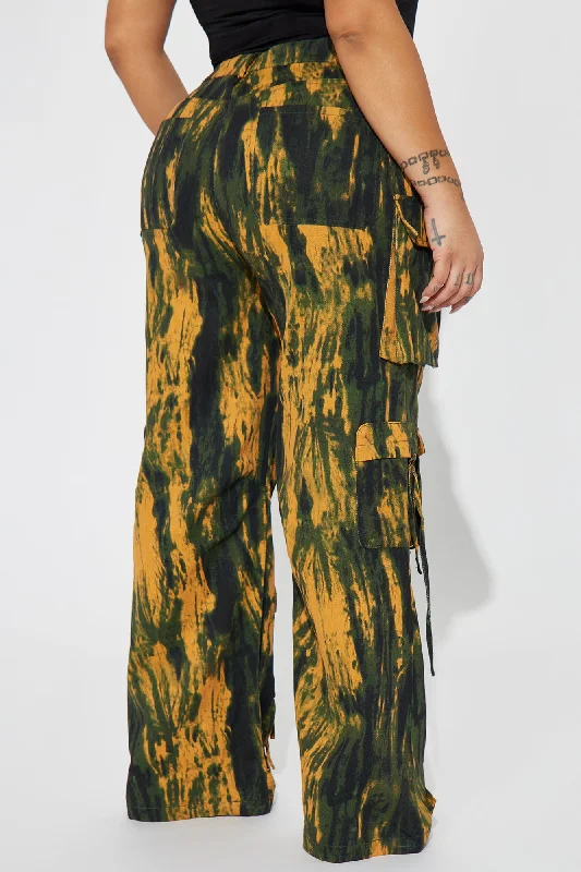 In Her Mind Cargo Pant - Yellow/combo