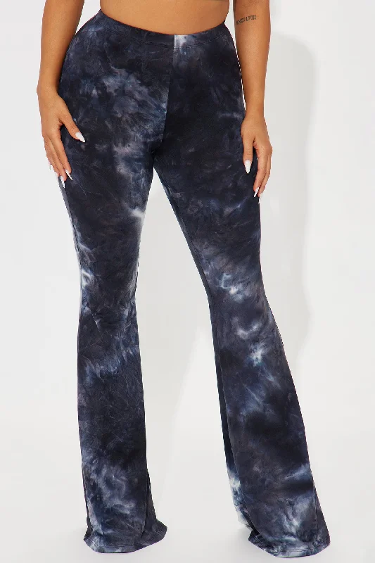 In My Galaxy Tie Dye Flare Pant - Black/combo