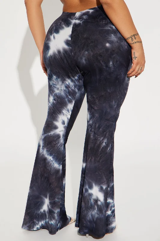 In My Galaxy Tie Dye Flare Pant - Black/combo