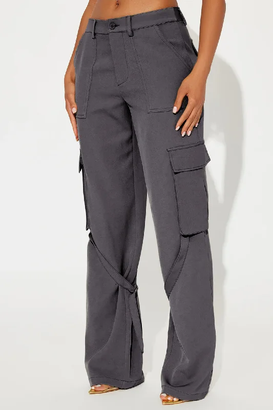 Isabella Cargo Trouser - Charcoal