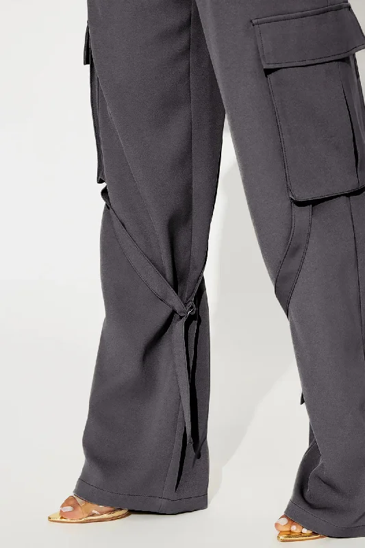 Isabella Cargo Trouser - Charcoal