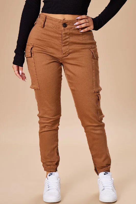 Kalley Cargo Pants - Tan