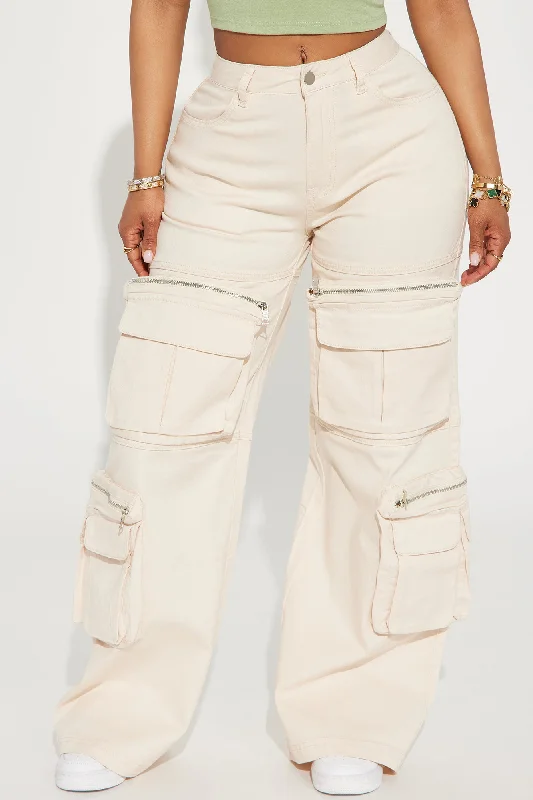 Keep On Moving Cargo Pant - Ivory