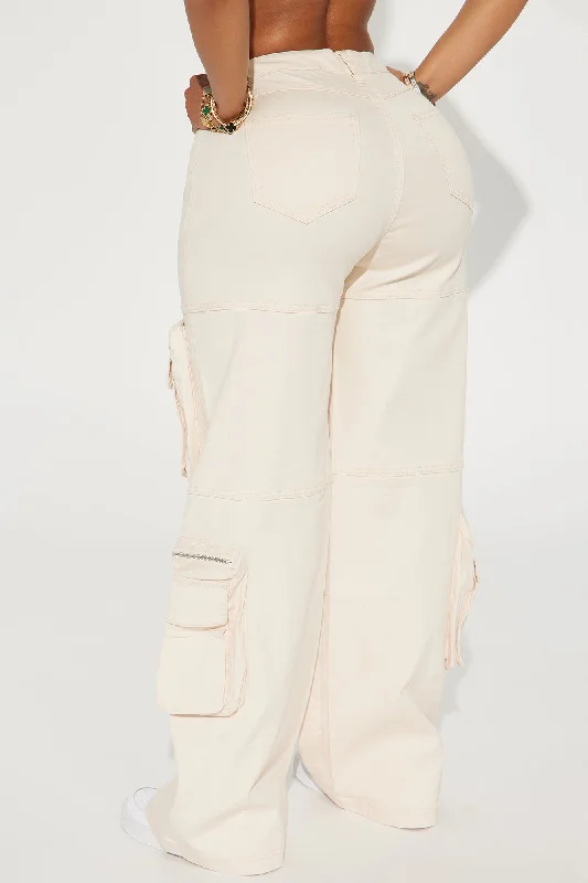 Keep On Moving Cargo Pant - Ivory