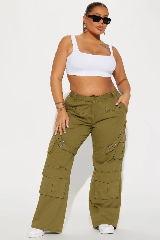 Klesis Wide Leg Cargo Pant - Olive