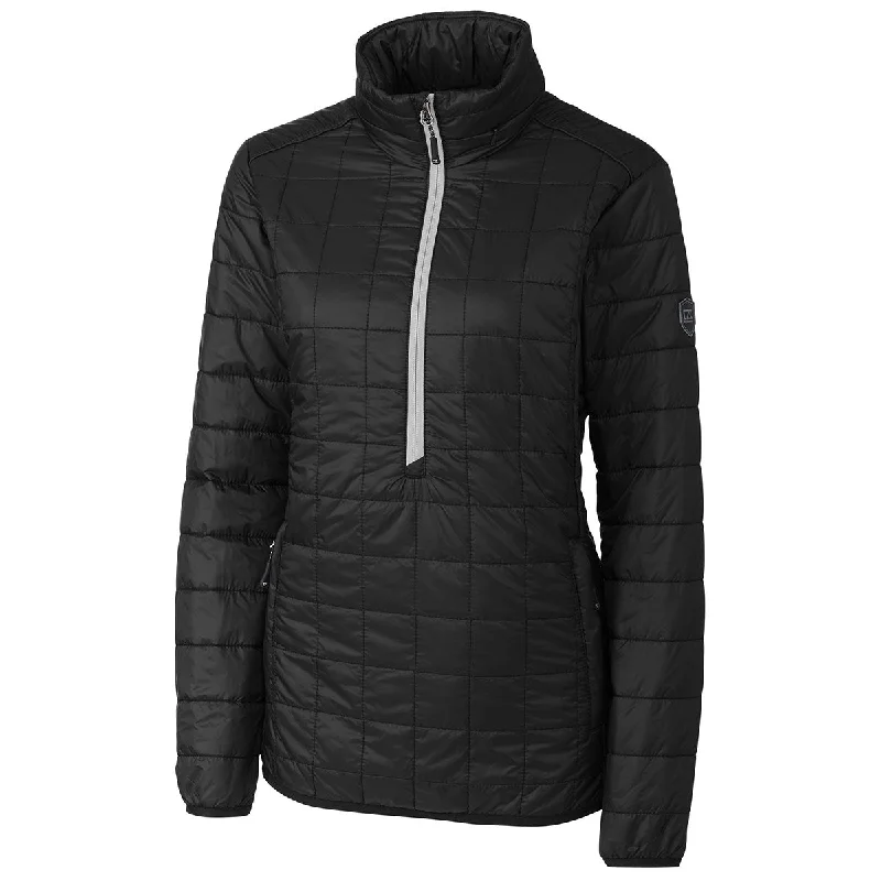 Cutter & Buck Women's Black Rainier Half Zip Popover