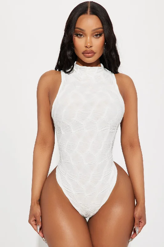 Leilani Textured Bodysuit - White