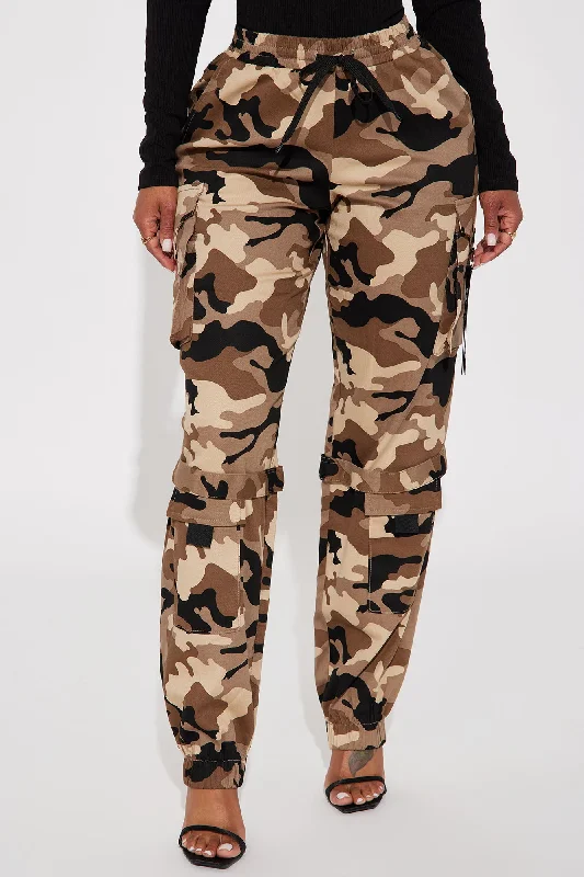 Like A Boss Camo Cargo Jogger - Brown/combo