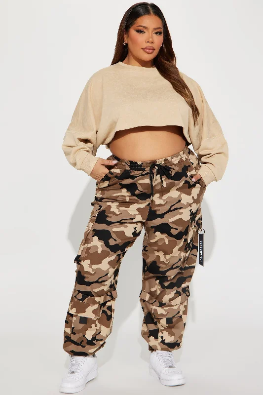 Like A Boss Camo Cargo Jogger - Brown/combo