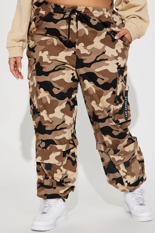 Like A Boss Camo Cargo Jogger - Brown/combo