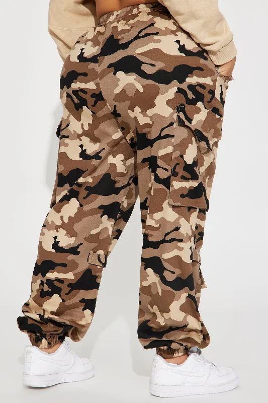 Like A Boss Camo Cargo Jogger - Brown/combo