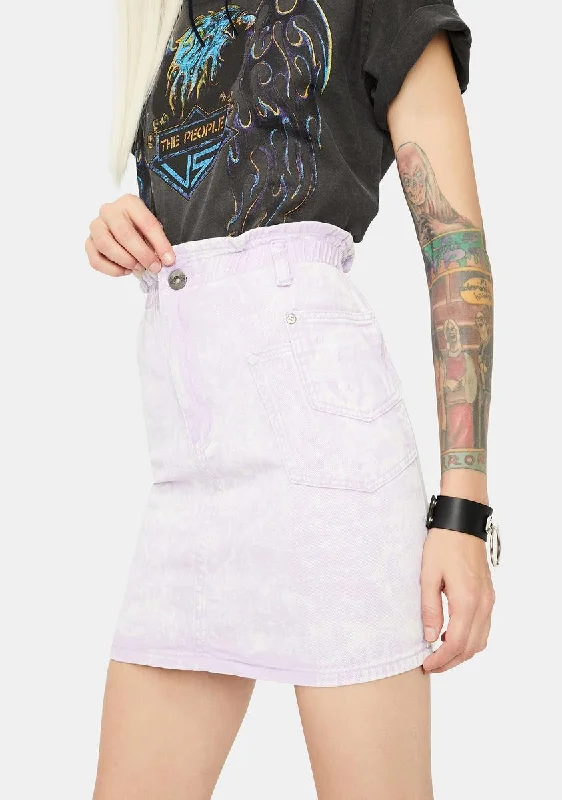 Lilac Outta Limits Denim Mini Skirt