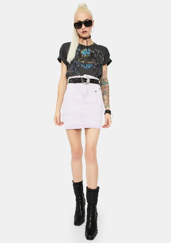 Lilac Outta Limits Denim Mini Skirt