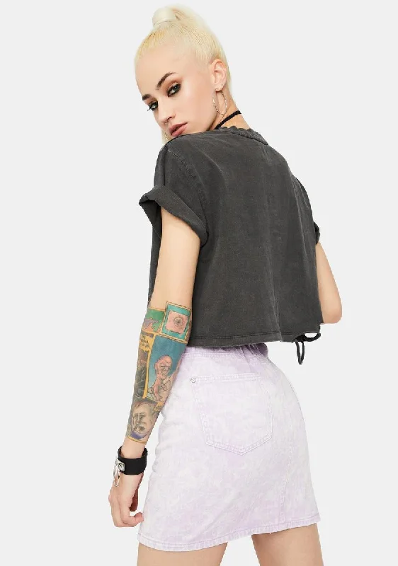 Lilac Outta Limits Denim Mini Skirt