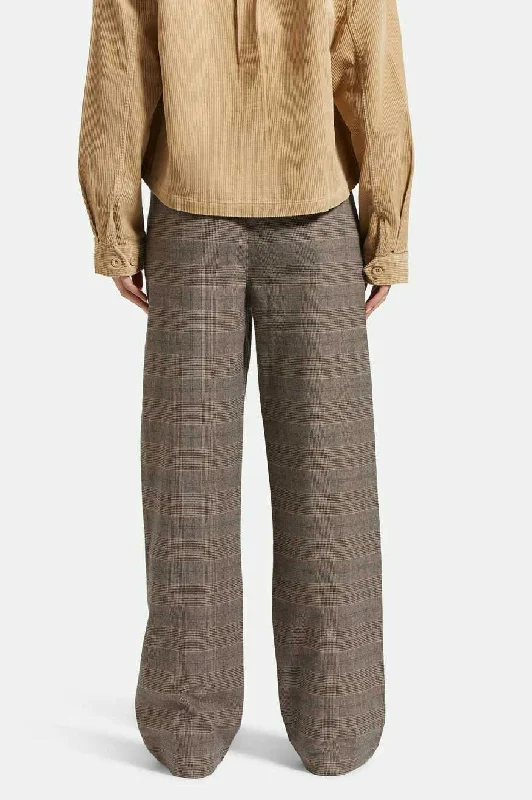 Ludlow Trouser Pant - Brown/Cream Houndstooth