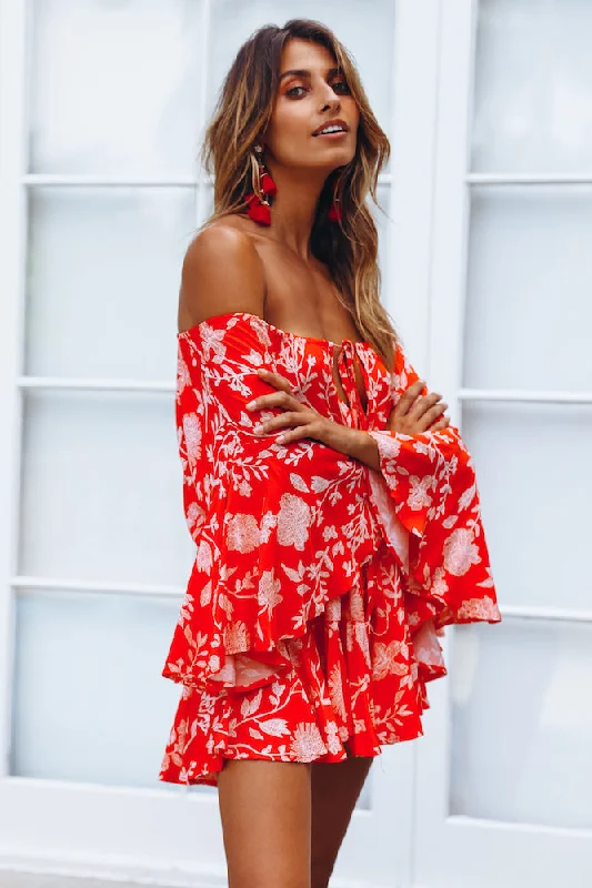 Made In The Aftermath Romper Red