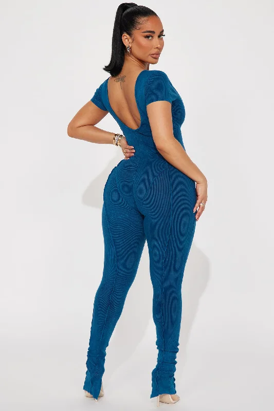 Marlo Mineral Wash Jumpsuit - Teal