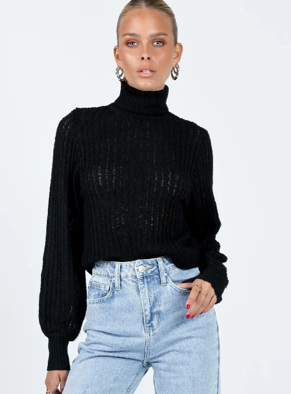 Mckilah Turtleneck Knit Jumper Black