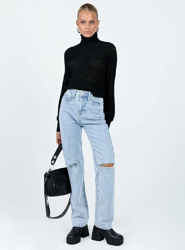 Mckilah Turtleneck Knit Jumper Black