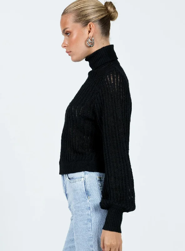 Mckilah Turtleneck Knit Jumper Black