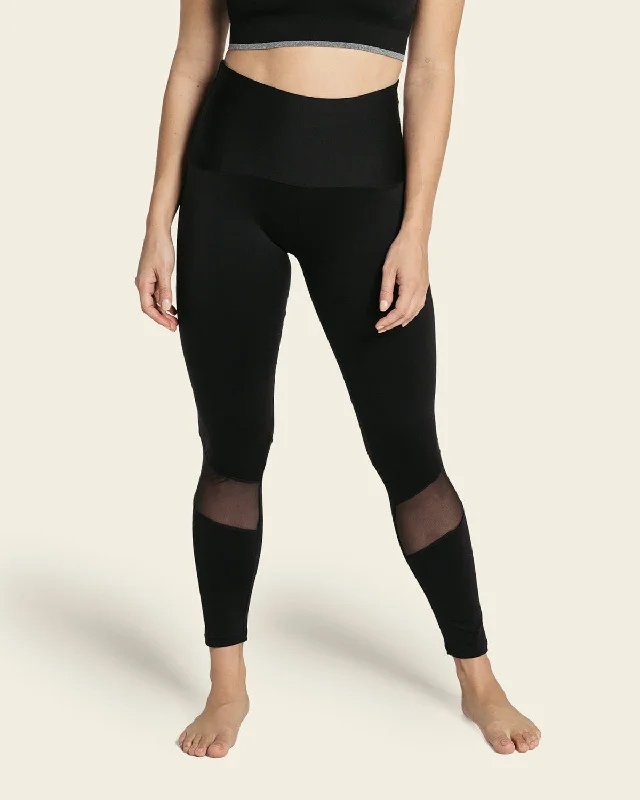 Mid-Rise Mesh Cutout Shaper Legging