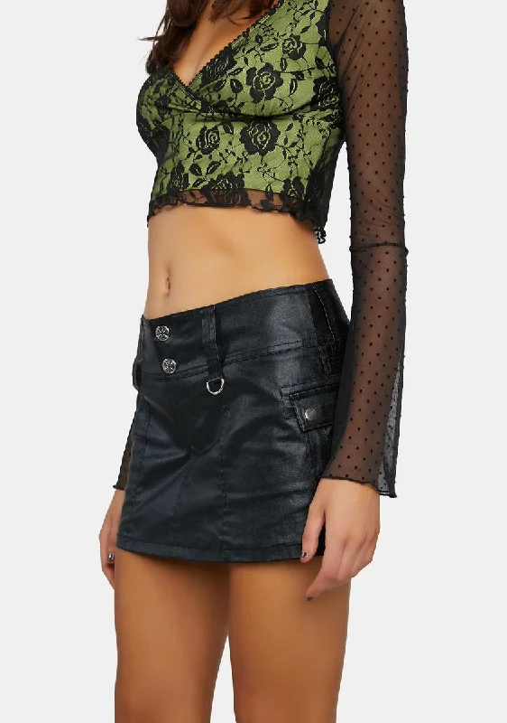 Midnight Hung Up On You Mini Skort