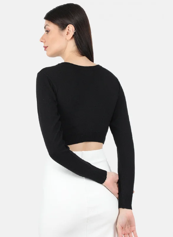 Women Black Solid Blouse