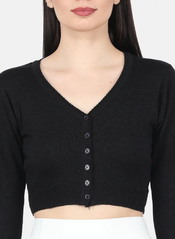 Women Black Solid Blouse