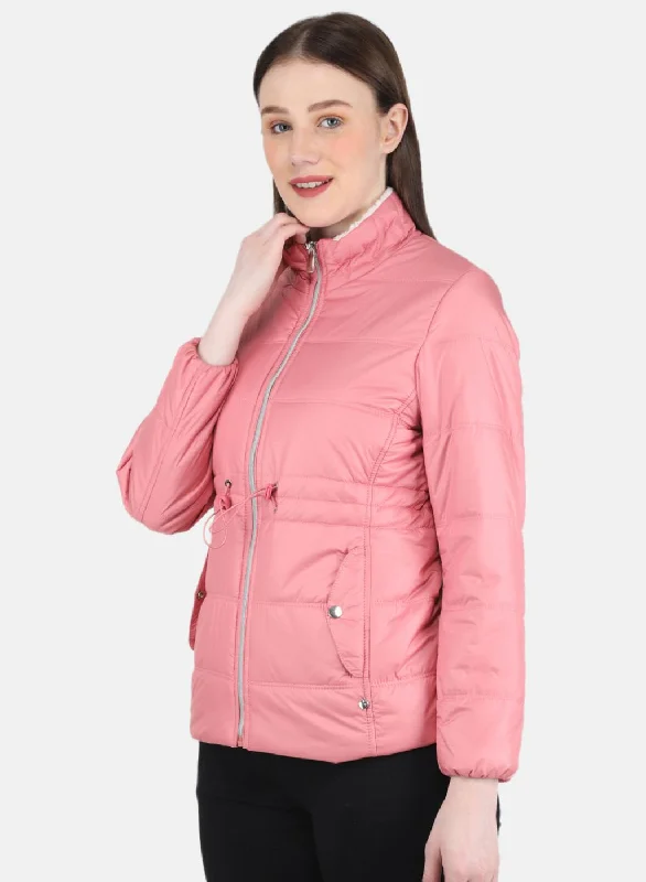 Women Pink Puffer Jacket