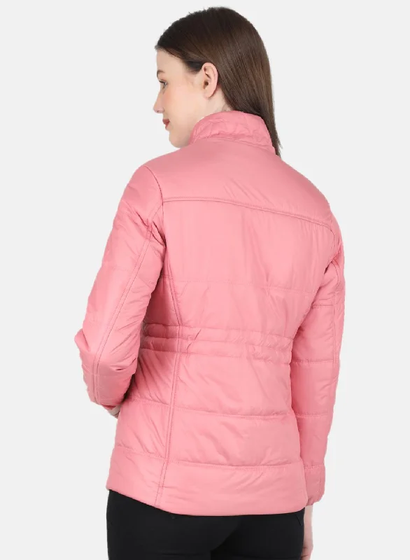 Women Pink Puffer Jacket